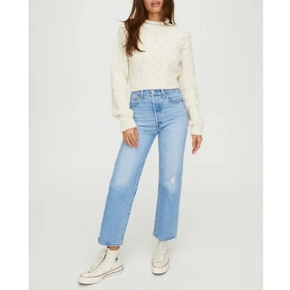 Levi's Premium Ribcage Straight Jeans sz 24